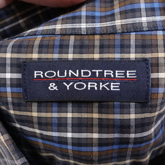 ROUNDTREE & YORKE LONG SLEEVE BUTTON DOWN SHIRT MENS SIZE XL - Picture 6 of 7